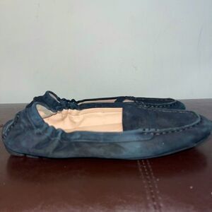 Taryn Rose Kristine Black Suede Driving Loafers Sz 6